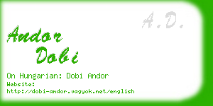 andor dobi business card